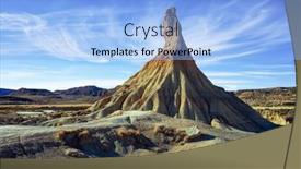  Presentation with journey - Presentation theme featuring rock-of-castildetierra-bardenas-reales background and a light blue colored foreground