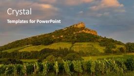  Presentation with vineyards - Slide deck with rock-of-solutre-with-vineyards background and a gray colored foreground