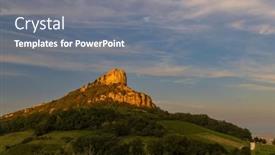  Presentation with vineyards - Theme having rock-of-solutre-with-vineyards background and a gray colored foreground