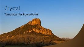  Presentation with vineyards - Presentation with rock-of-solutre-with-vineyards and a teal colored foreground