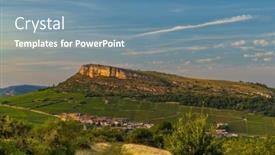  Presentation with vineyards - Slide deck enhanced with rock-of-vergisson-with-vineyards background and a seafoam green colored foreground