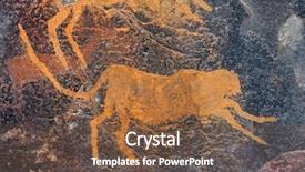  Presentation with cheetah - Audience pleasing presentation theme consisting of rock painting of a cheetah backdrop and a tawny brown colored foreground