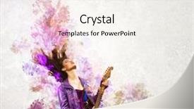  Presentation with black girl - Audience pleasing slide set consisting of heavy metal music bass guitar - rock passionate girl with black backdrop and a sky blue colored foreground