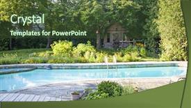  Presentation with outdoor patio - Theme featuring rock pools - backyard with garden shed outdoor background and a tawny brown colored foreground