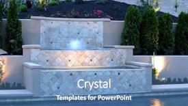  Presentation with waterfall - Amazing presentation theme having rock pools - waterfall in to a pool backdrop and a teal colored foreground