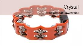  Presentation with tambourine - Amazing slides having rock roll - one red tambourine isolated backdrop and a coral colored foreground