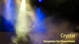  Presentation with stage lights - Theme with rock roll - stage lights background and a tawny brown colored foreground