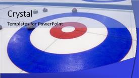  Presentation with curling - Cool new slide set with rock slide - curling background backdrop and a light blue colored foreground