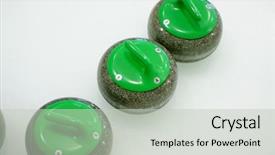  Presentation with curling - Beautiful presentation theme featuring rock slide - curling stones equipment backdrop and a light gray colored foreground