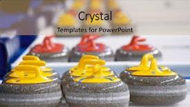  Presentation with curling - Slide deck consisting of rock slide - curling stones background and a coral colored foreground