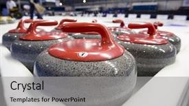  Presentation with curling - Presentation theme featuring rock slide - curling stones background and a light gray colored foreground