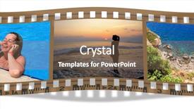  Presentation with film premiers - PPT layouts with rock slide - film with views background and a  colored foreground