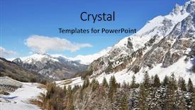  Presentation with region - Slide deck consisting of rock slide - mountain ridge in elm region background and a teal colored foreground