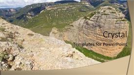  Presentation with rock - Presentation theme consisting of rock spire known as aman background and a  colored foreground