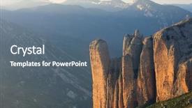  Presentation with rock - Slides consisting of rock spires known as mallos background and a ocean colored foreground