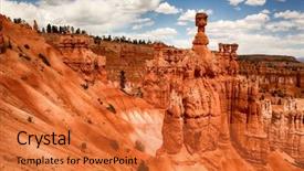  Presentation with spectacular - Colorful slide set enhanced with rock spires of bryce canyon backdrop and a red colored foreground