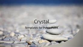  Presentation with stack - Presentation featuring rock stack sea on background background and a light gray colored foreground