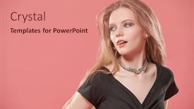  Presentation with pop culture - Slide deck featuring rock-star-girl-portrait background and a  colored foreground