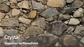  Presentation with rock wall - Slides with rock stone wall texture background and a gray colored foreground