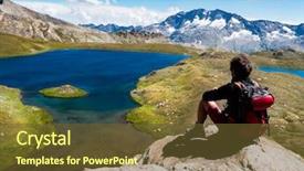  Presentation with western - Audience pleasing slides consisting of rock summer sunny day backdrop and a tawny brown colored foreground