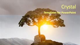  Presentation with lonely - Cool new presentation theme with rock top mixed media backdrop and a  colored foreground