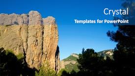  Presentation with rock wall - Slide set having rock-wall-named-as-masmut background and a teal colored foreground