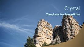  Presentation with rock wall - PPT layouts enhanced with rock wall named as masmut rocks in penarroya de tastavins teruel aragon spain background and a ocean colored foreground