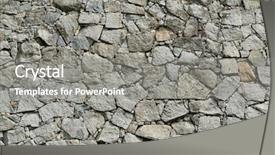  Presentation with rock wall - Cool new slides with rock wall texture backdrop and a gray colored foreground