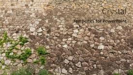  Presentation with rock wall - Audience pleasing slide deck consisting of rock wall texture backdrop and a coral colored foreground