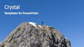  Presentation with snowboard - Presentation theme with rockclimbing - man with snowboard on top background and a teal colored foreground