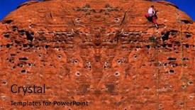  Presentation with rock climbing - PPT layouts having rockclimbing - rock climbing on red sandstone background and a red colored foreground
