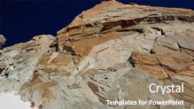  Presentation with mont blanc - Colorful slides enhanced with rockclimbing - rock-climbing sport mont blanc chamonix backdrop and a coral colored foreground