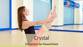  Presentation with rock climbing indoor - Audience pleasing PPT layouts consisting of rocker exercise workout at gym backdrop and a  colored foreground