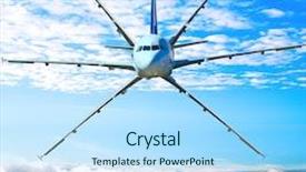  Presentation with cockpit - Colorful presentation theme enhanced with airplane cockpit - spaceship backdrop and a light blue colored foreground