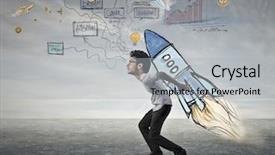  Presentation with departure - Presentation design having rocket ship - departure time background and a light gray colored foreground