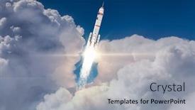  Presentation with rocket - Colorful PPT layouts enhanced with rocket-space-ship-mixed-media backdrop and a light gray colored foreground