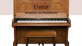  Presentation with old fashioned - Beautiful slide deck featuring rocking chair - old fashioned piano isolated backdrop and a red colored foreground