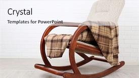  Presentation with brick wall - Cool new slide deck with rocking chair covered with plaid backdrop and a sky blue colored foreground