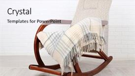  Presentation with brick wall - Slide deck featuring rocking chair covered with plaid background and a sky blue colored foreground