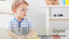  Presentation with baptism baby boy - Amazing presentation design having rocking chair in the shape backdrop and a  colored foreground