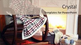  Presentation with directors chair - Presentation theme with rocking chair with plaid near background and a soft green colored foreground