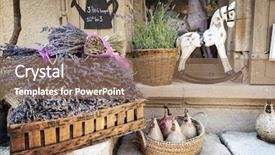  Presentation with lavender - Colorful PPT layouts enhanced with rocking horse - lavender for sale in provence backdrop and a  colored foreground