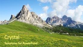  Presentation with married couples on the mountain - PPT layouts featuring rocking horse - passo giau - dolomiti mountain background and a  colored foreground