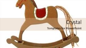  Presentation with wooden toy - Audience pleasing slides consisting of rocking horse wooden toy backdrop and a coral colored foreground