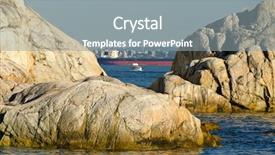  Presentation with west - Theme consisting of rocks and ocean view at lighthouse park at west vancouver canada background and a gray colored foreground