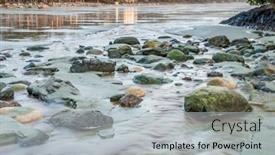  Presentation with sand ocean - Amazing presentation theme having rocks-and-sand-background-winter backdrop and a light gray colored foreground