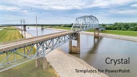  Presentation with bridges - Theme with rocks canal of mississippi river background and a  colored foreground