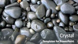  Presentation with stones - PPT theme consisting of rocks granite - closeup of assorted smooth stones background and a  colored foreground