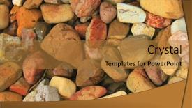  Presentation with pond - Slide deck enhanced with rocks in a shallow pond background and a gold colored foreground