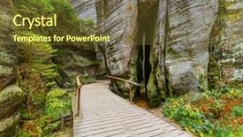  Presentation with geology rocks - PPT layouts enhanced with rocks in adrspach-teplice nature background and a tawny brown colored foreground